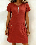Elsera® | Vestido de algodón con cremallera