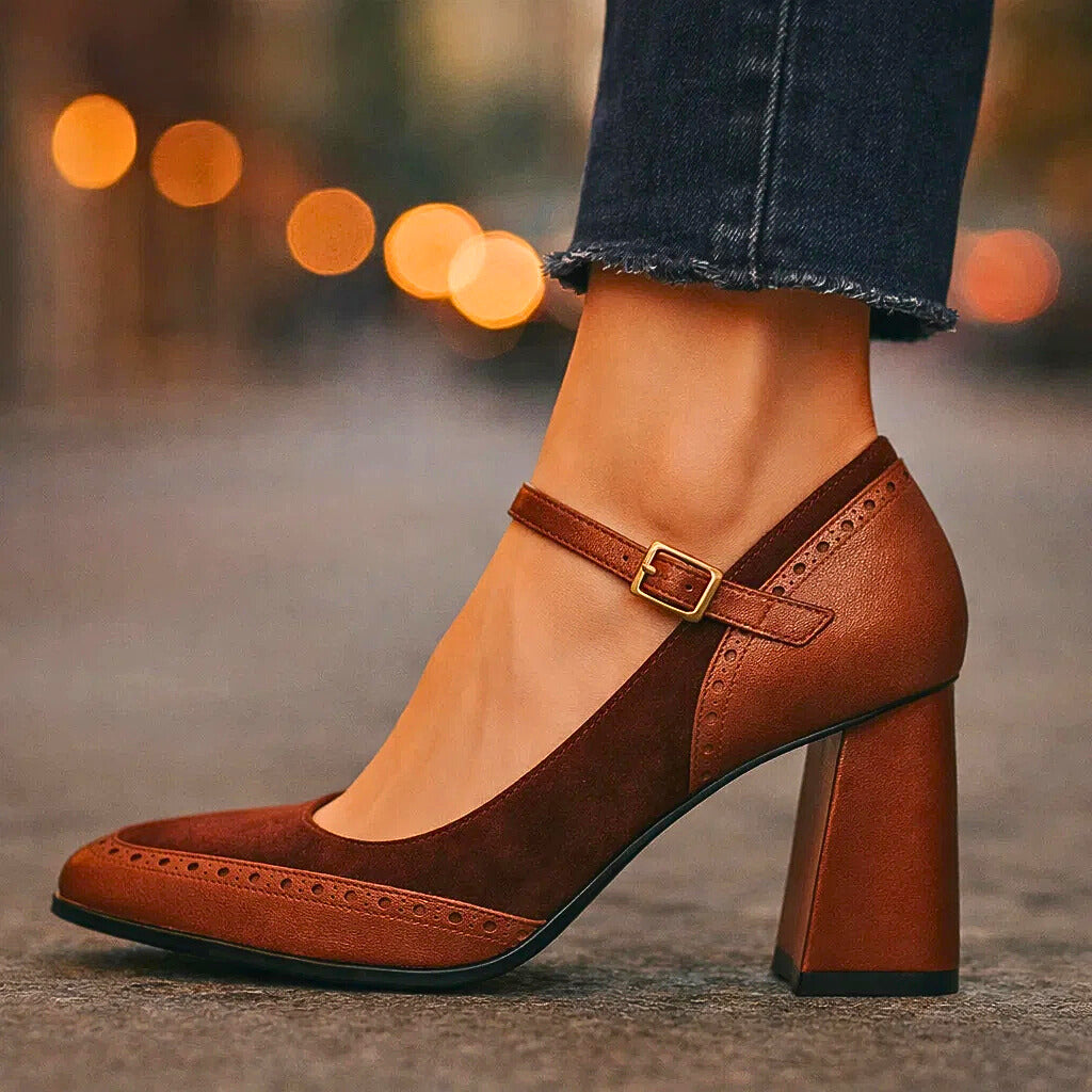 Felizitas | Zapatos Mary Jane con tacón de bloque y correa