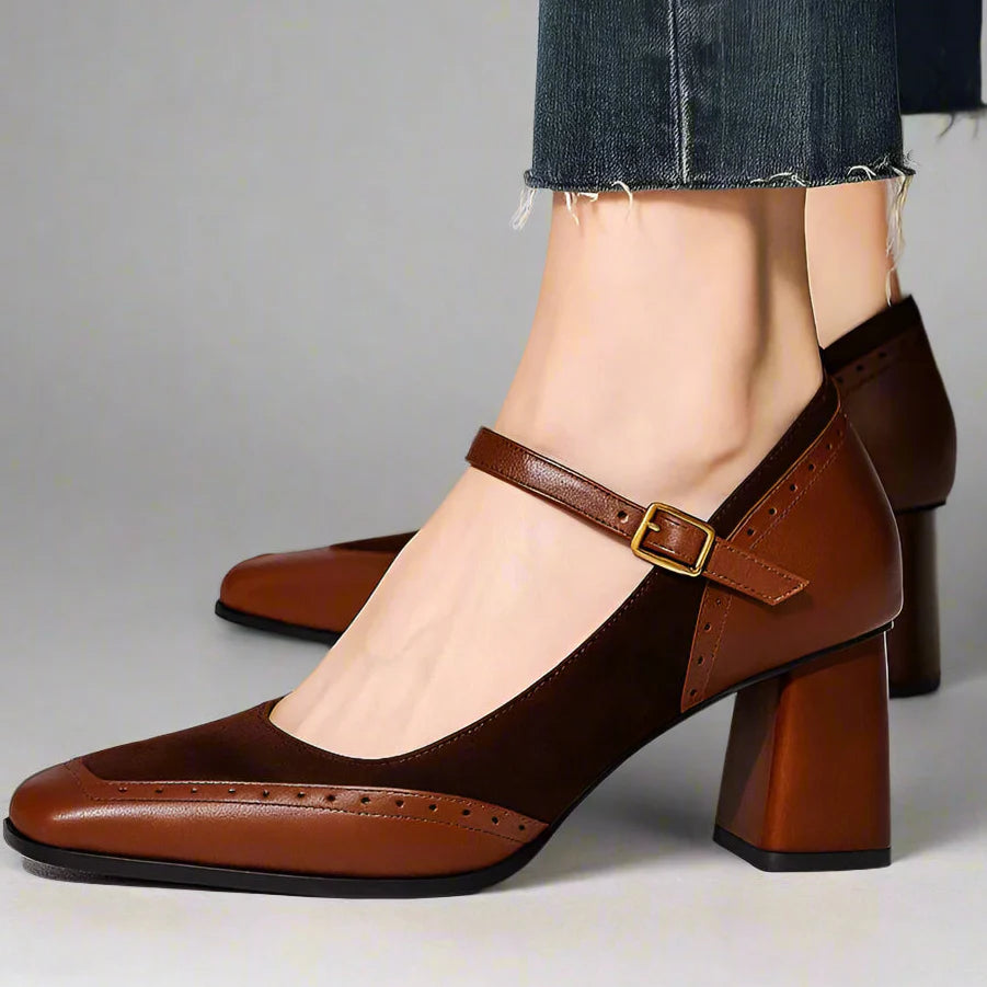 Felizitas | Zapatos Mary Jane con tacón de bloque y correa