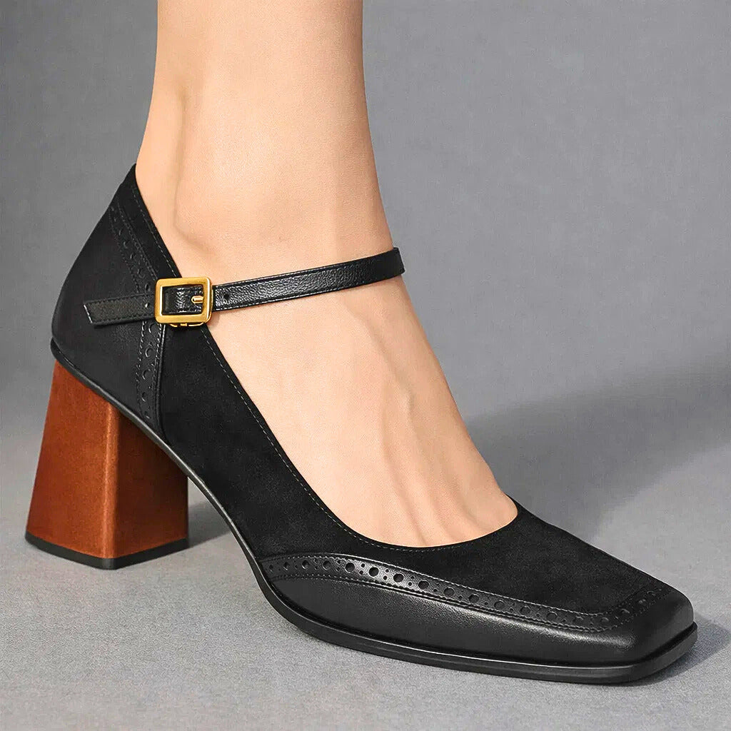 Felizitas | Zapatos Mary Jane con tacón de bloque y correa