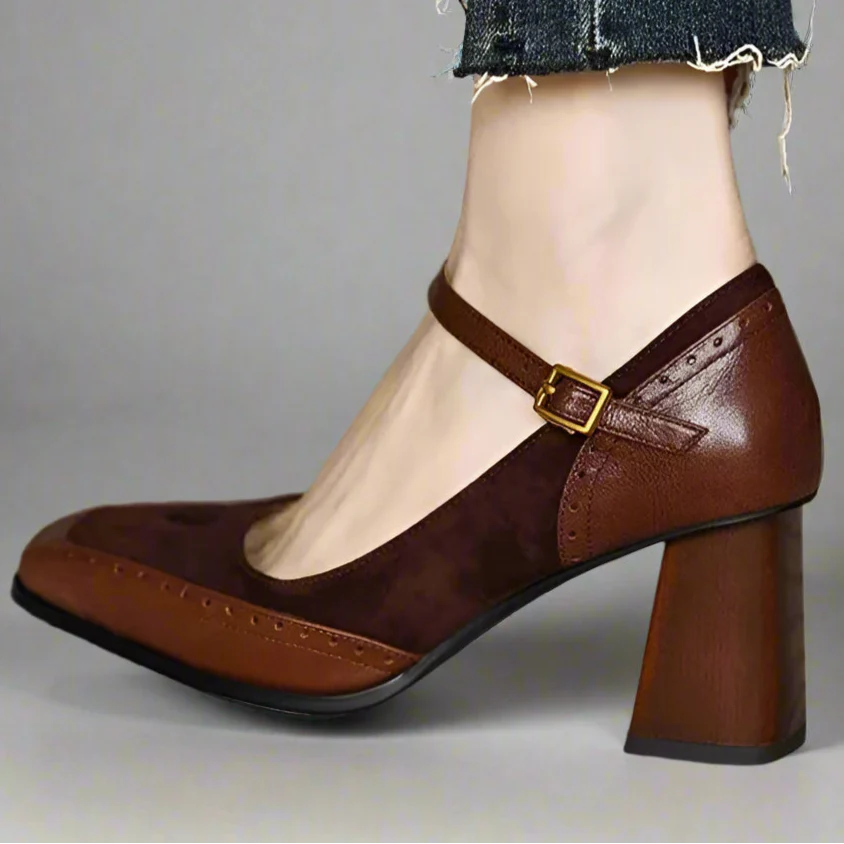 Felizitas | Zapatos Mary Jane con tacón de bloque y correa