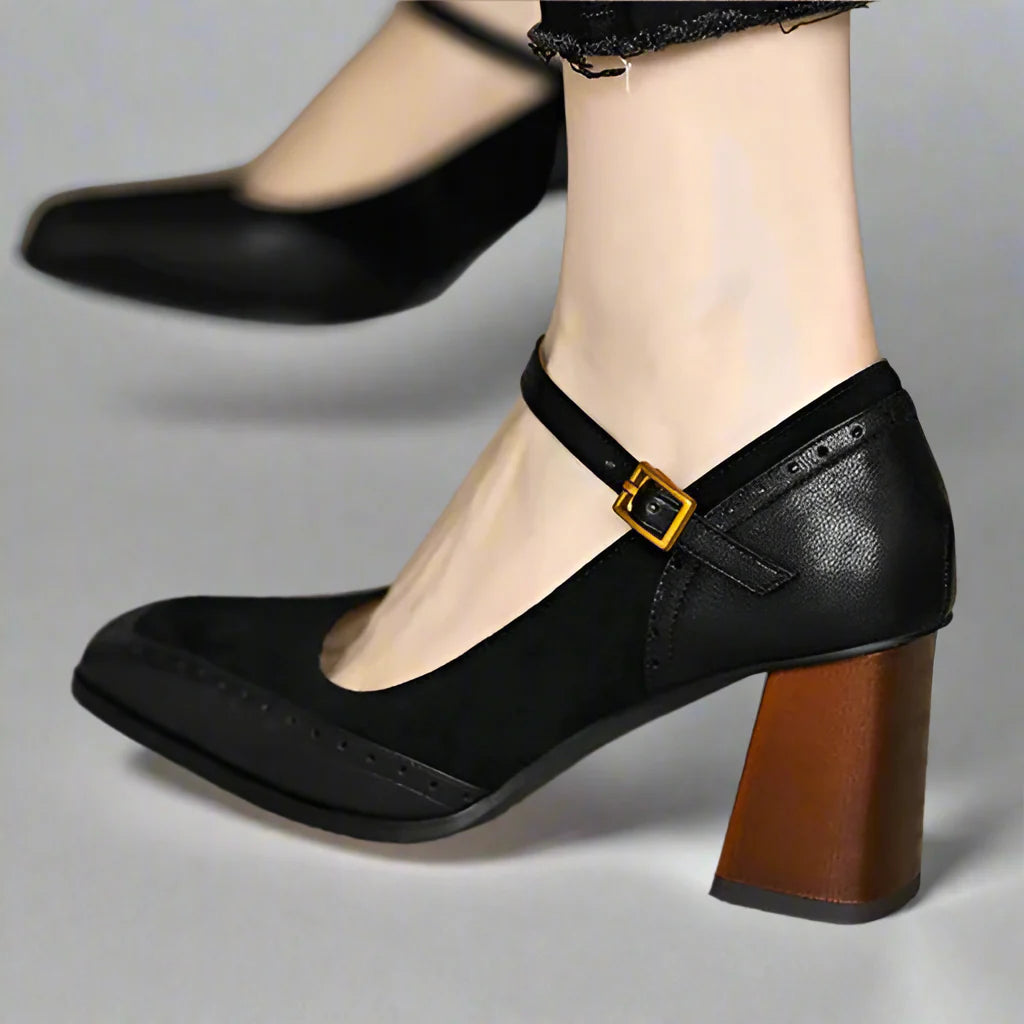 Felizitas | Zapatos Mary Jane con tacón de bloque y correa