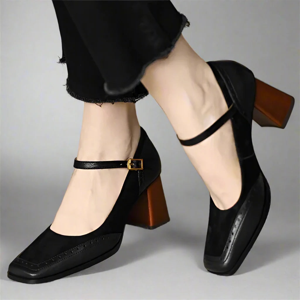 Felizitas | Zapatos Mary Jane con tacón de bloque y correa
