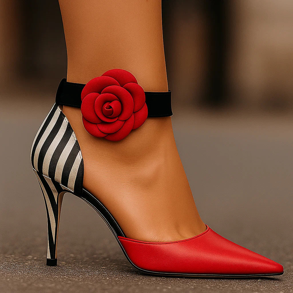 Viktoria | Zapatos de tacón puntiagudos con estampado animal