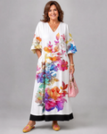 Florentine | Vestido midi boho con estampado floral en acuarela