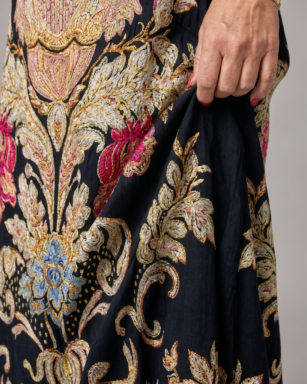 Frieda | Vestido midi boho con estampado vintage artístico