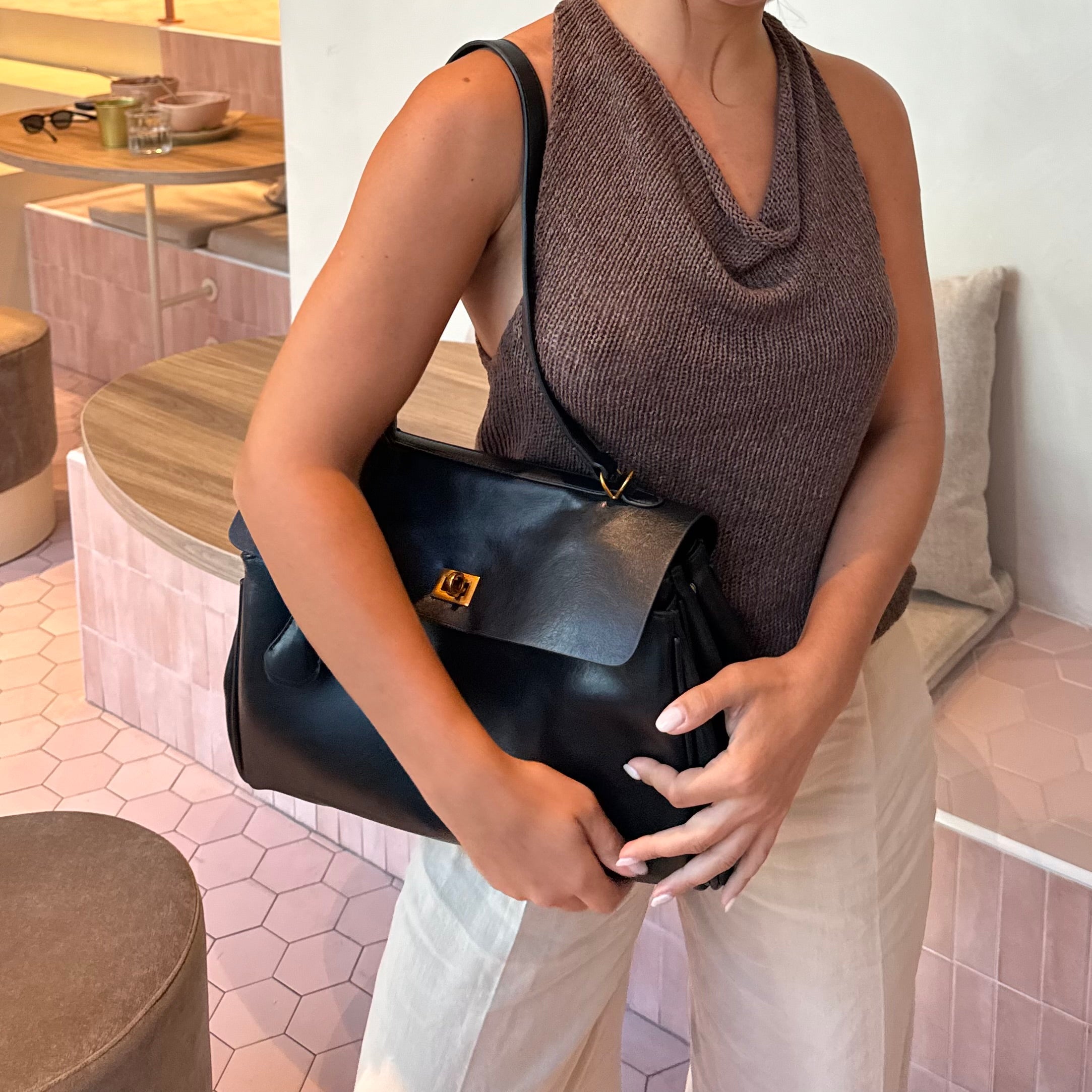 Friederike | Bolso de mano vintage con colgante