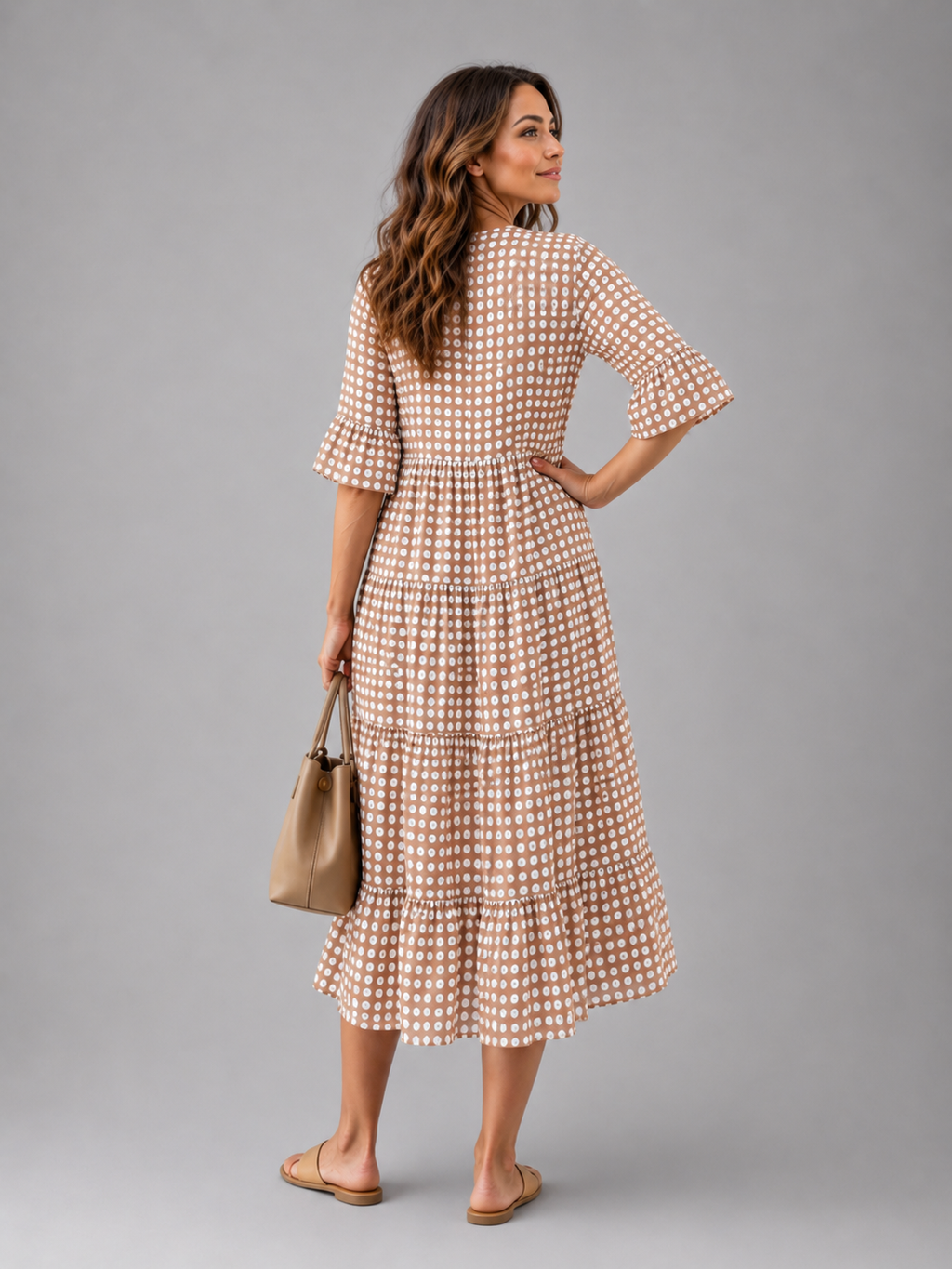 Sabine | Vestido midi de lunares