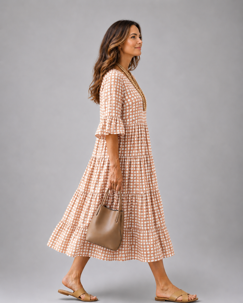 Sabine | Vestido midi de lunares