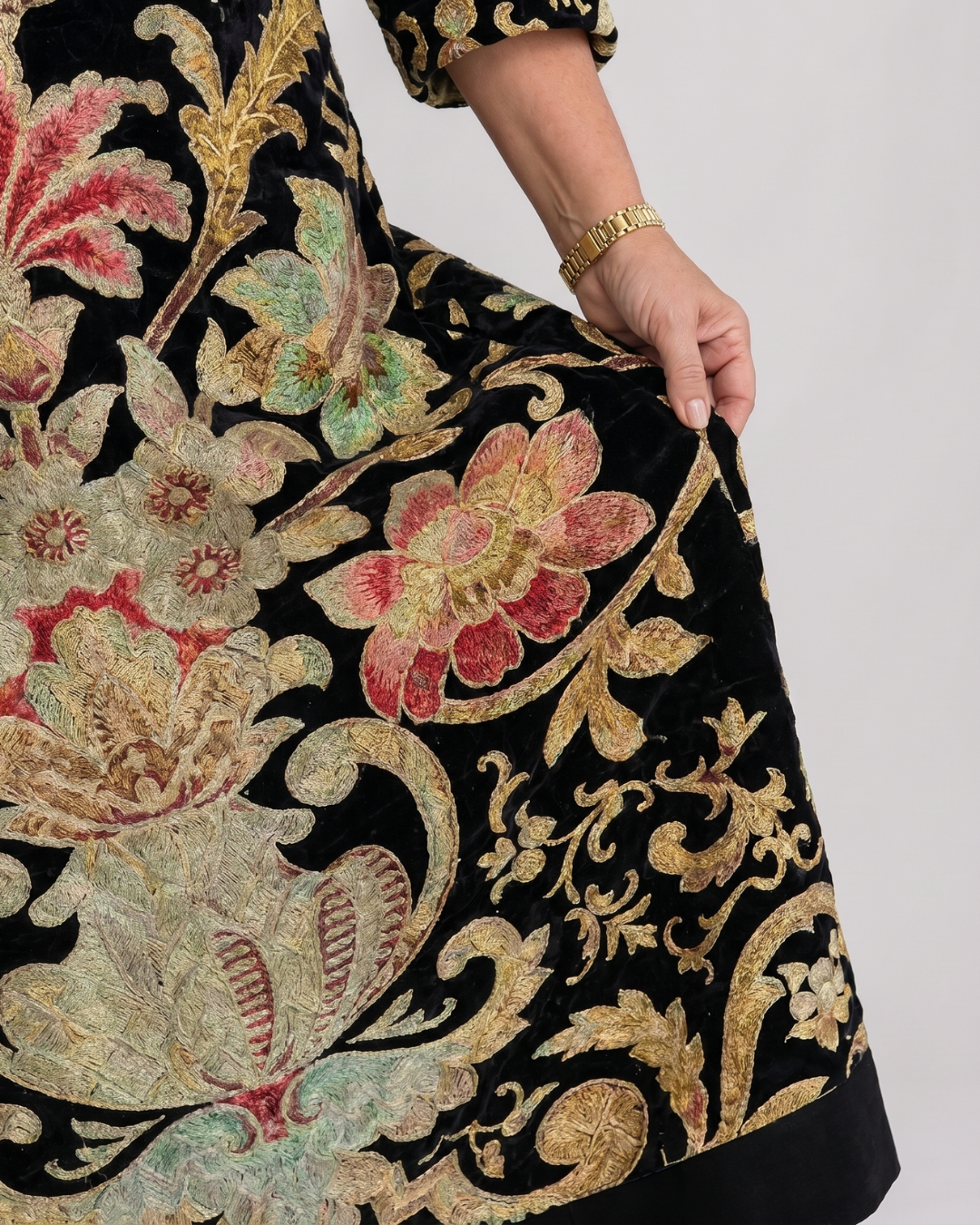 Gisela | Vestido midi boho con estampado vintage y bolsillos