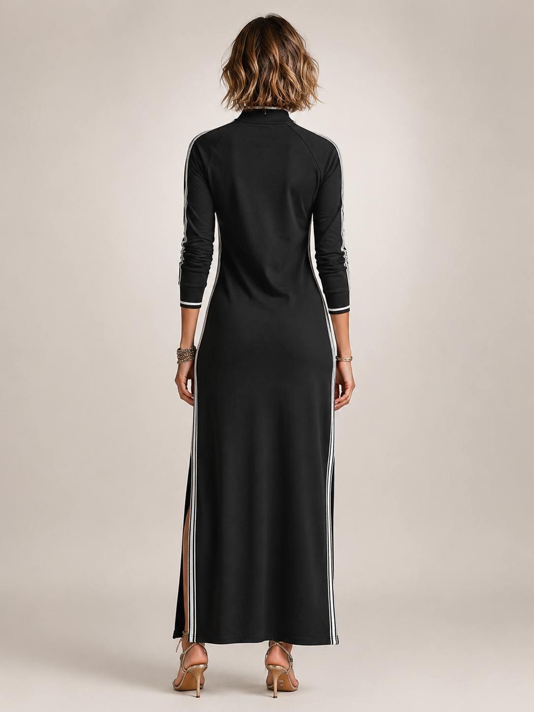 Frieda | Vestido de felpa minimalista en largo maxi