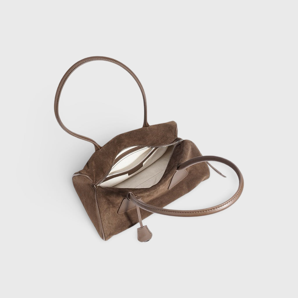 Henriette | Bolso de hombro de piel auténtica en efecto ante