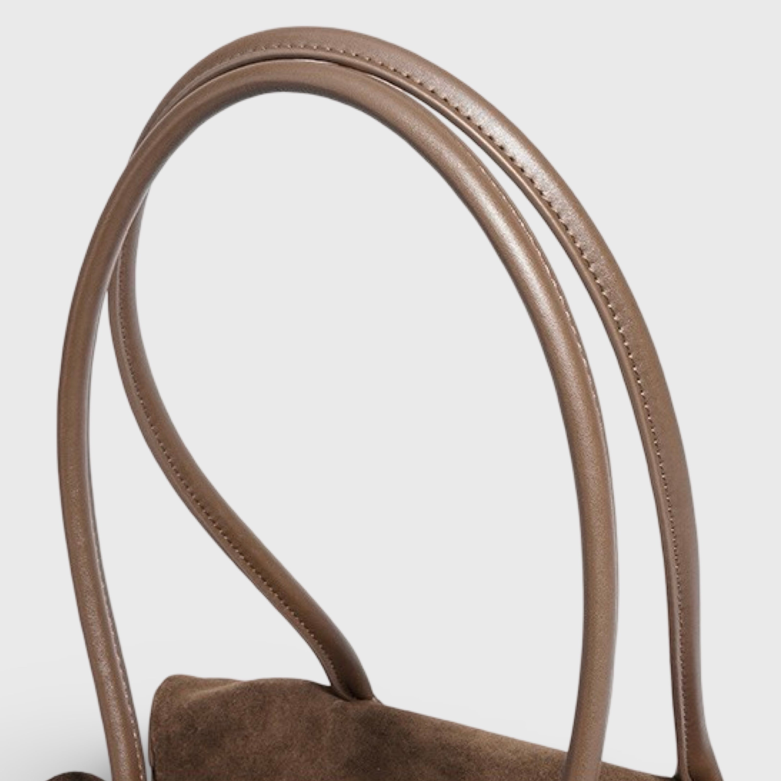 Henriette | Bolso de hombro de piel auténtica en efecto ante