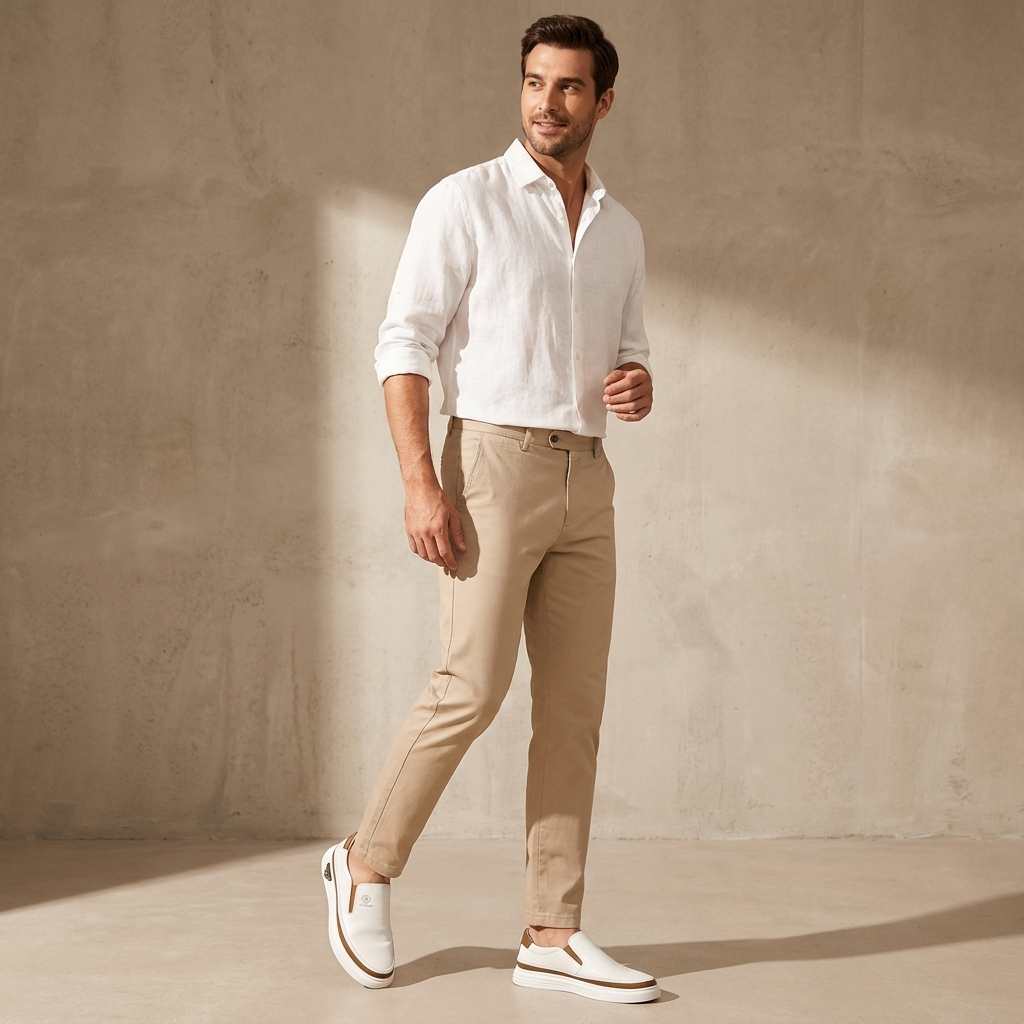 Elsera – Zapatillas slip-on de piel para hombre