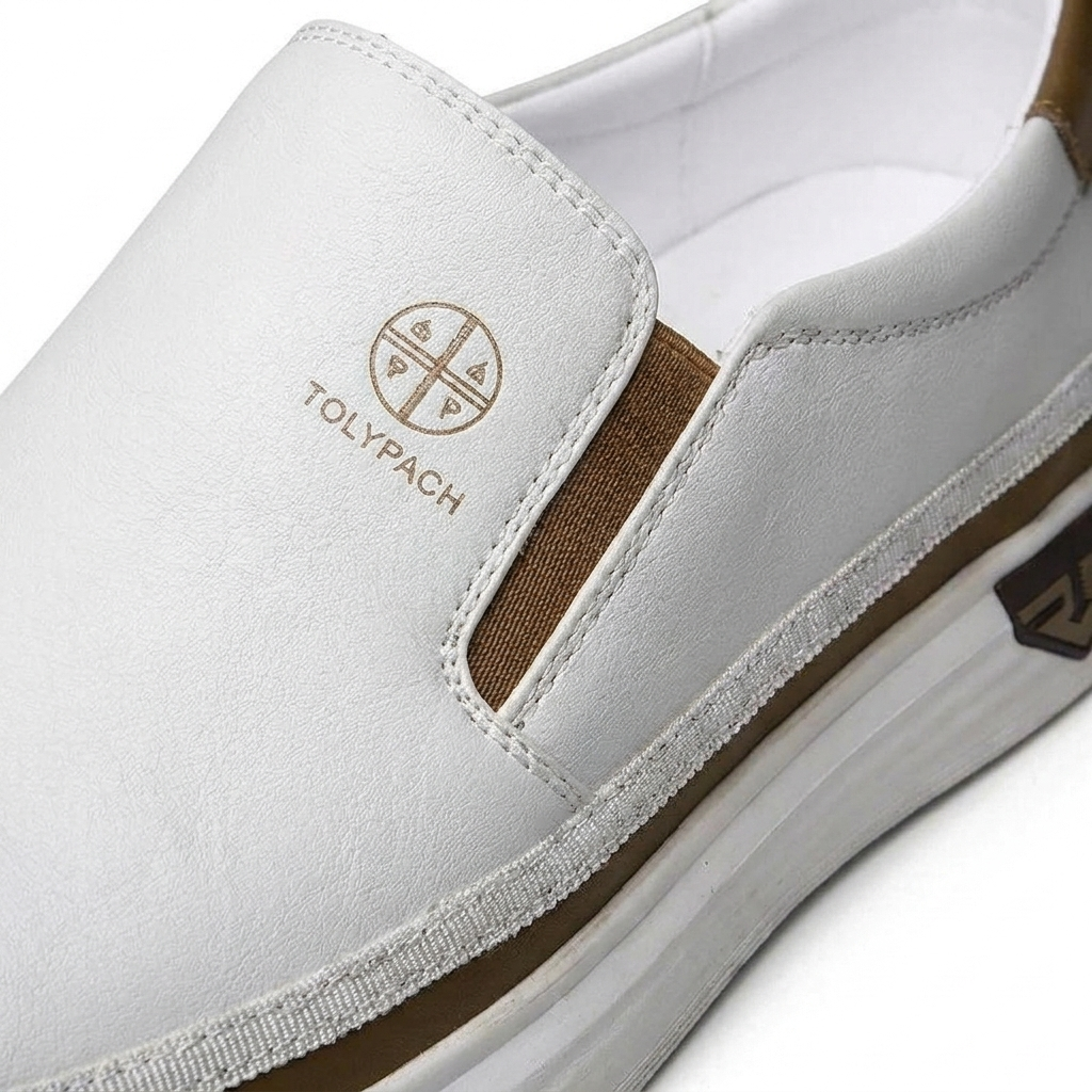 Elsera – Zapatillas slip-on de piel para hombre