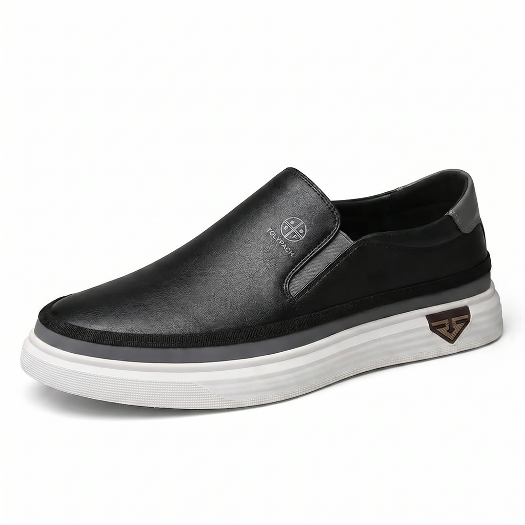 Elsera – Zapatillas slip-on de piel para hombre