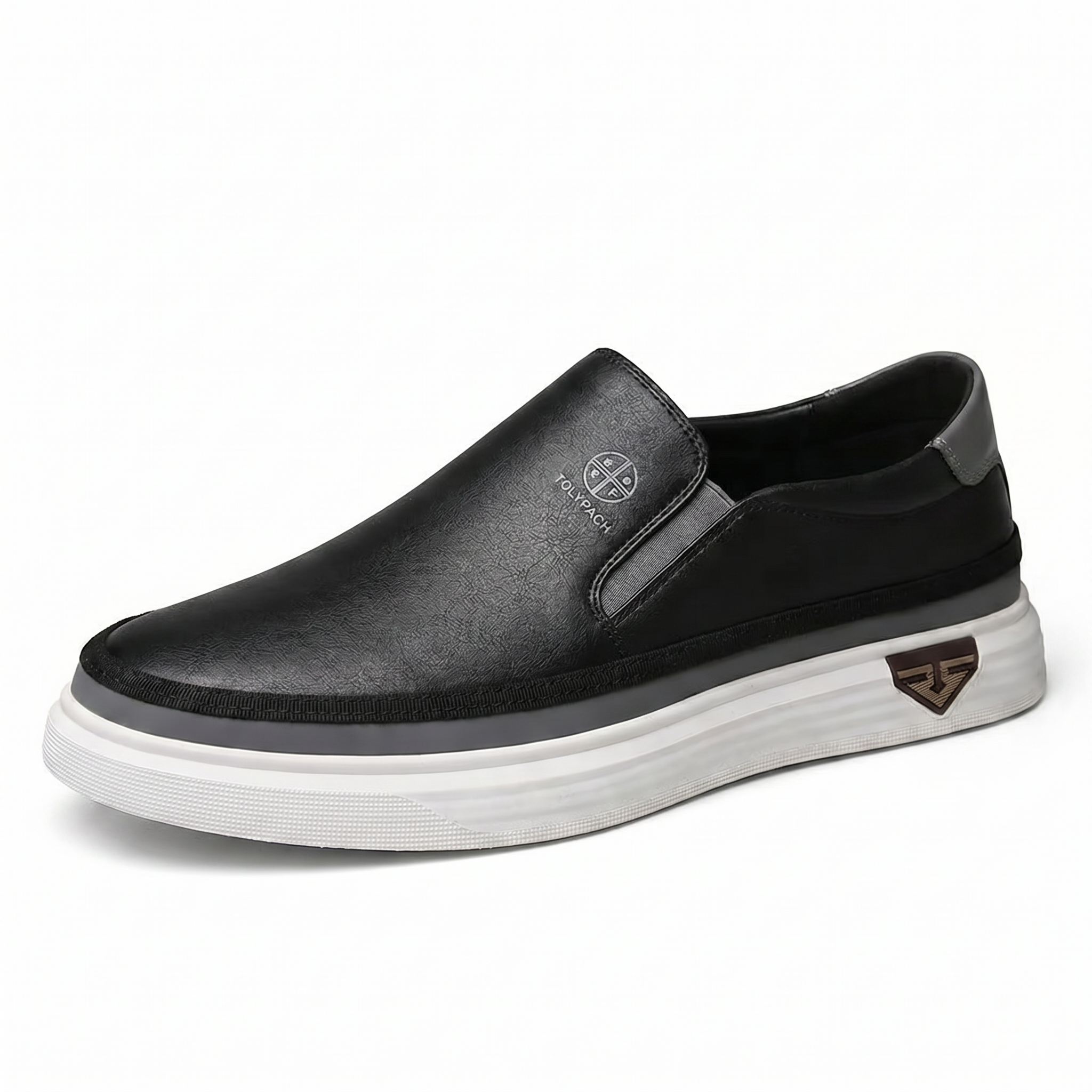 Elsera – Zapatillas slip-on de piel para hombre