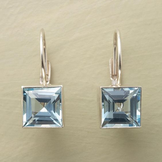 Pendientes atemporales de cristal azul Harvest - Zelira