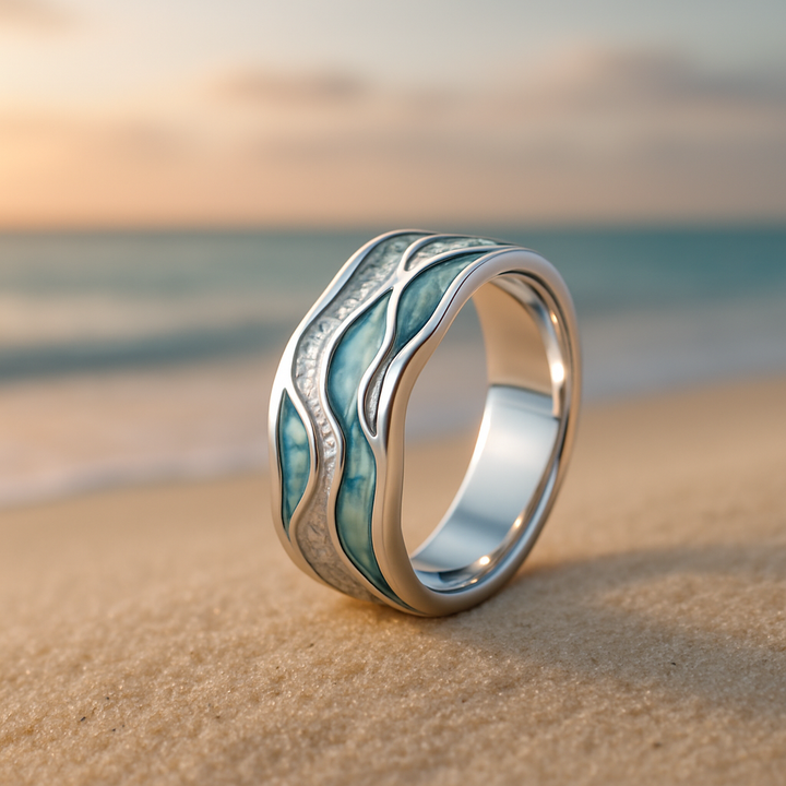 Anillo Ola Turquesa - Zelira