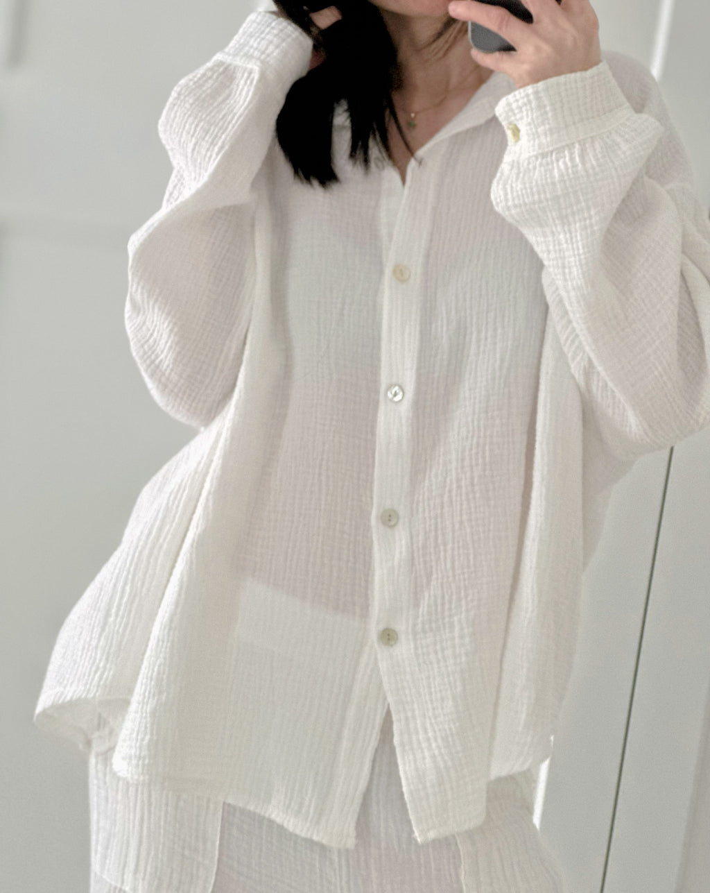 Blusa de muselina, regular, 34 colores