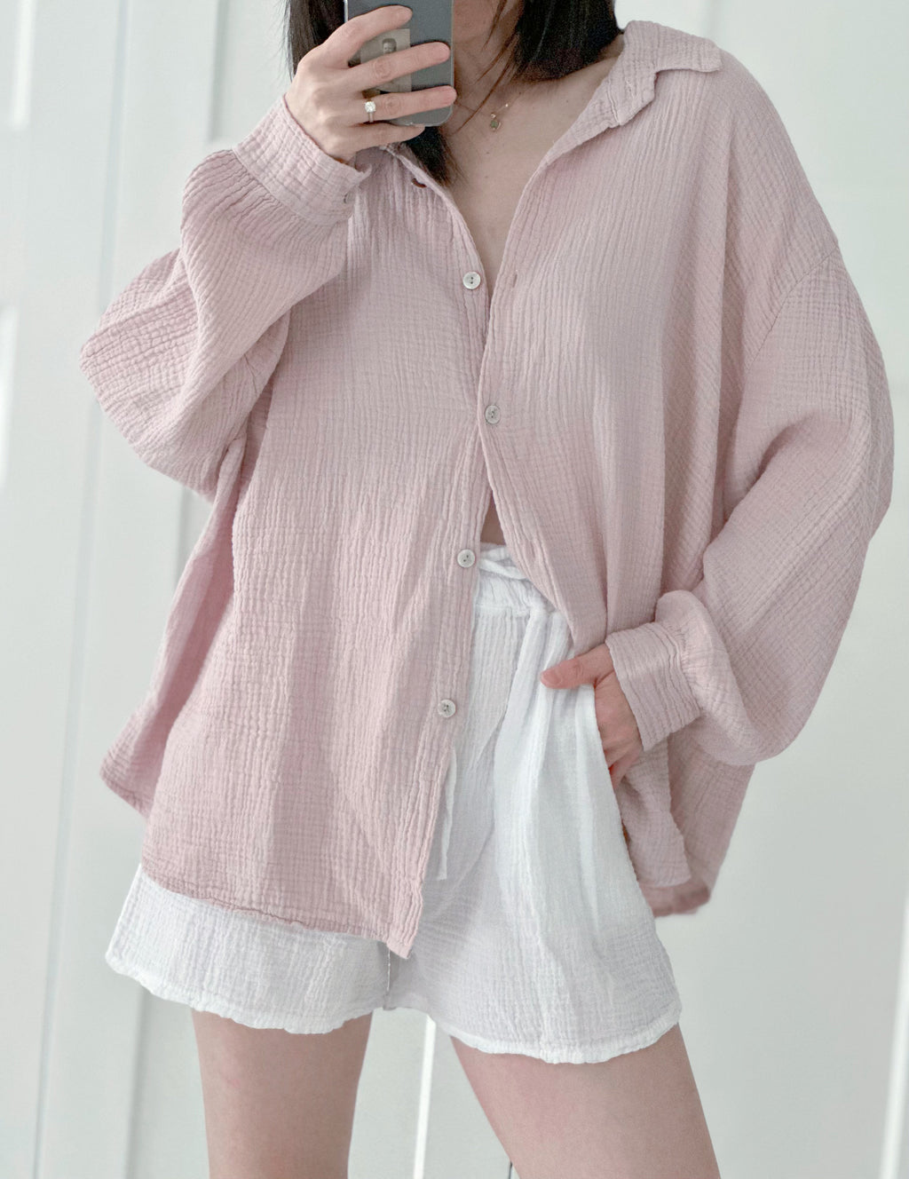 Blusa de muselina, regular, 34 colores