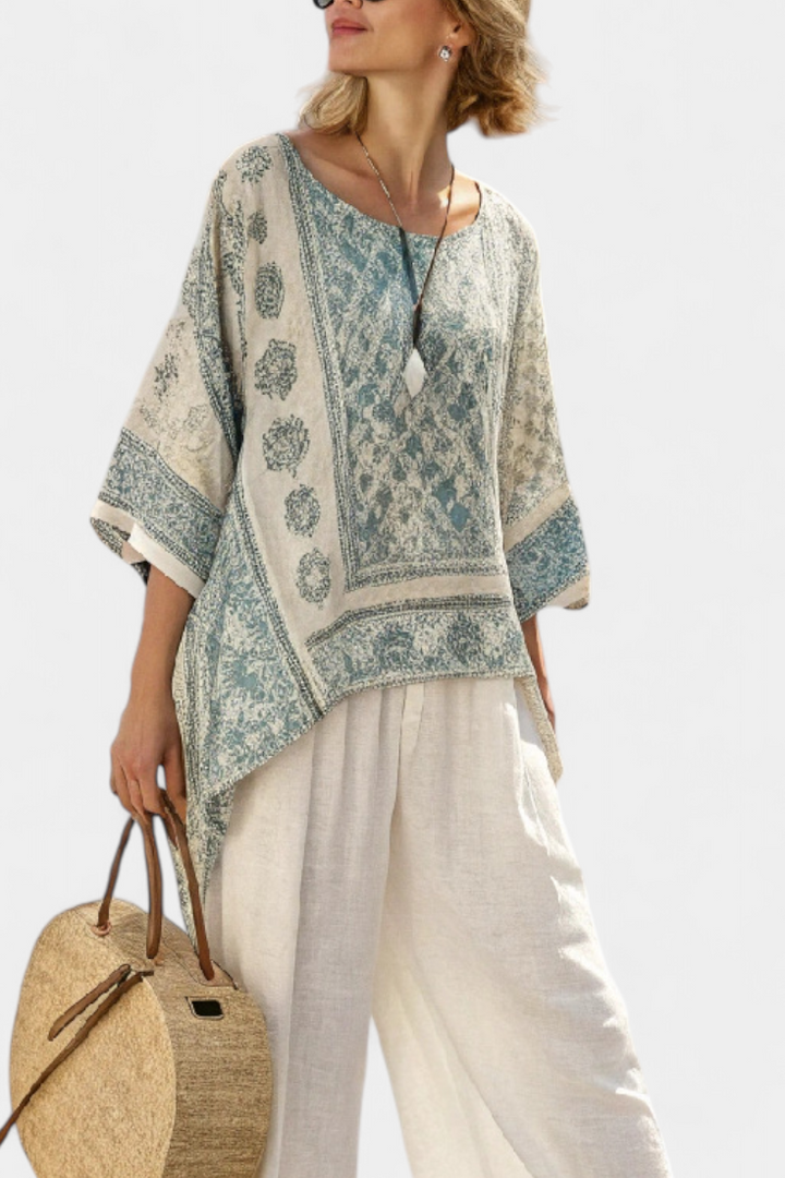 Elodie, Conjunto de lino mediterráneo de Zelira