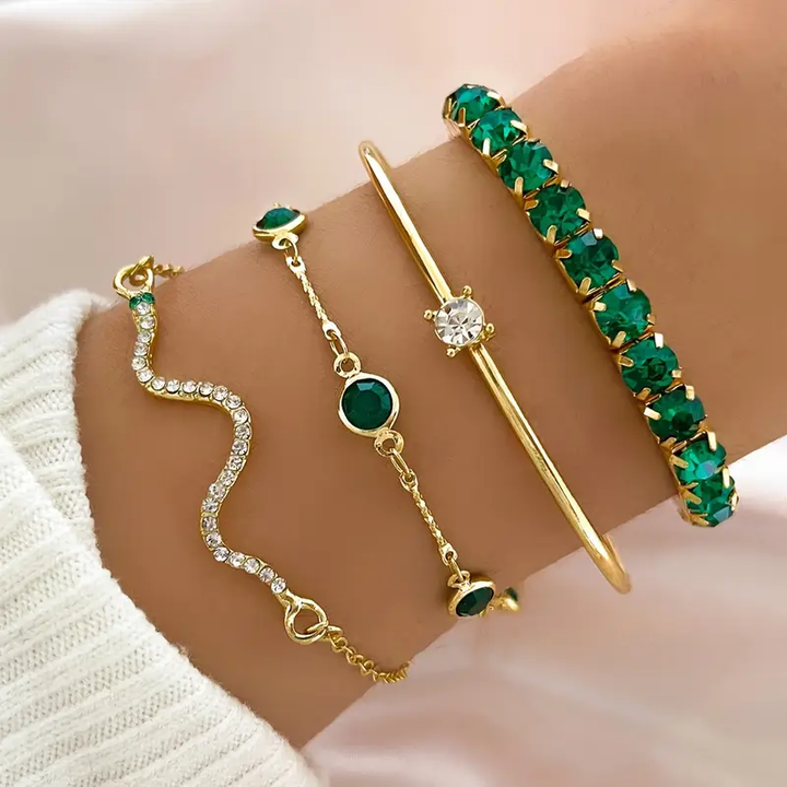 Set de Pulseras Vintage Verdes - Zelira