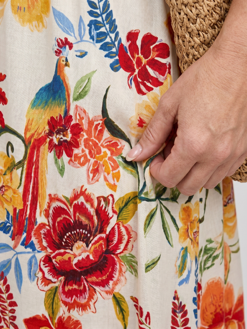 Ingeborg | Vestido largo floral con talle imperio