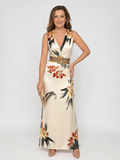 Klara | Vestido midi floral con escote en V