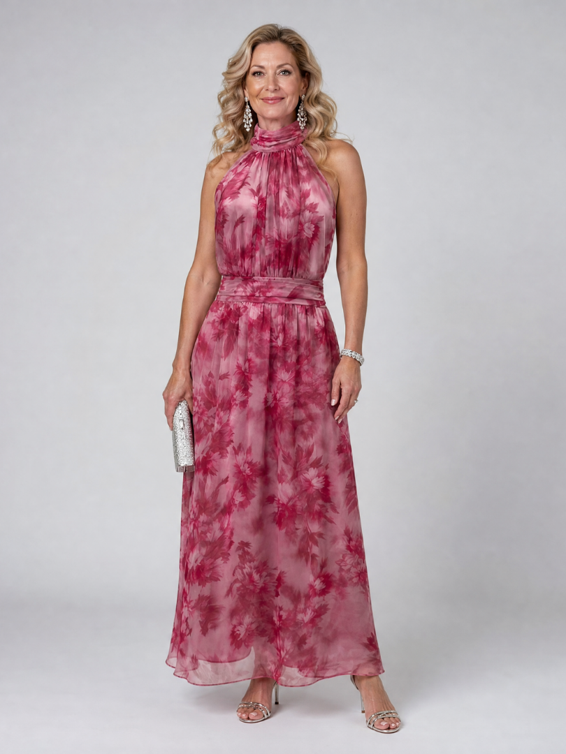 Lieselotte | Vestido midi de cuello halter suave