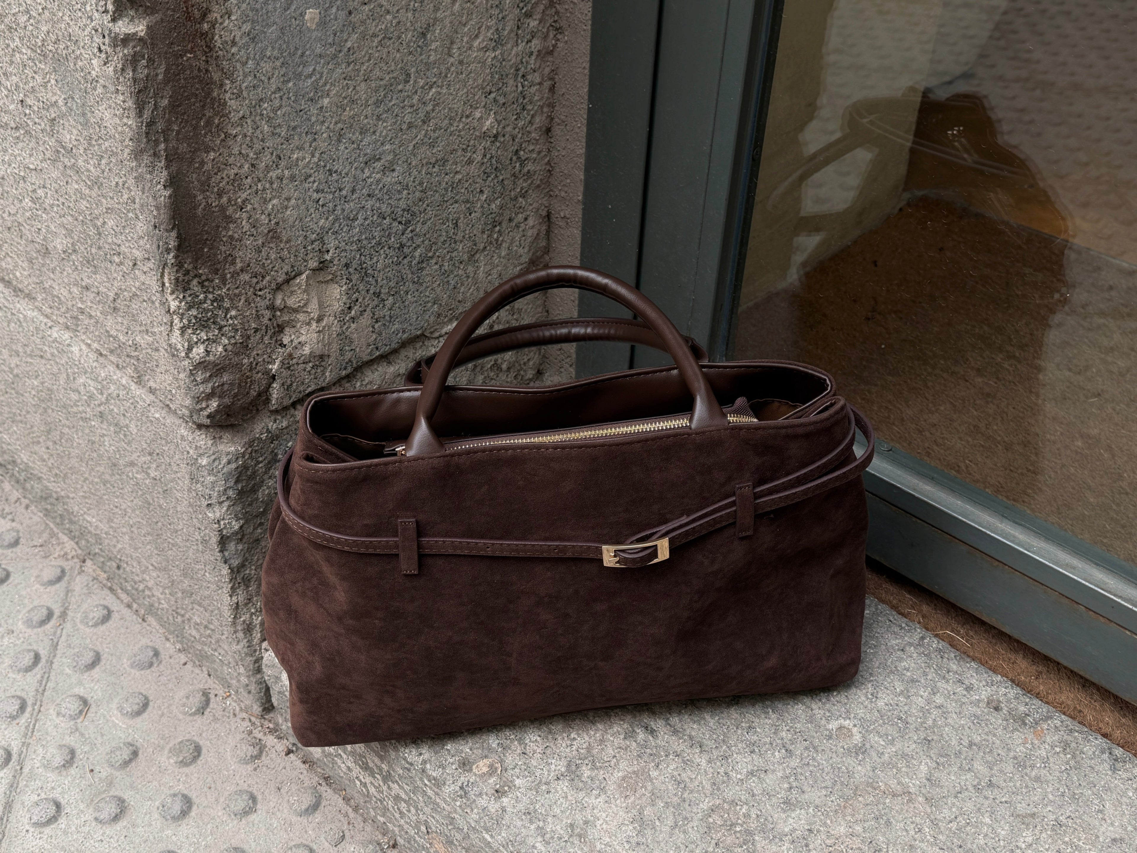 Mathilda | Bolso de mano estructurado en efecto ante