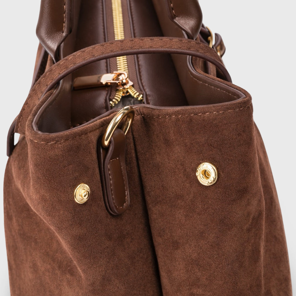Mathilda | Bolso de mano estructurado en efecto ante