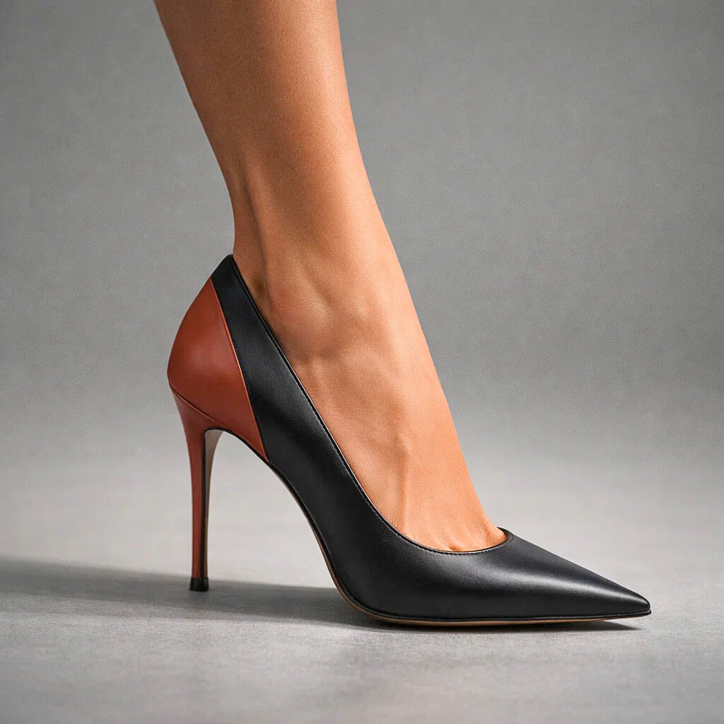Ottilie | Zapatos de tacón de aguja de punta fina en diseño colorblock