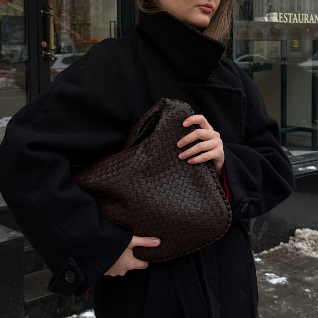 Romy | Bolso de hombro oversize trenzado