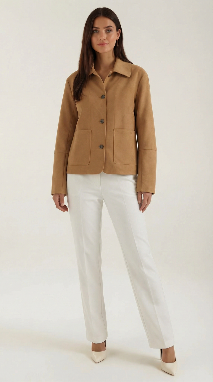 Chaqueta Suave Julie con Cierre de Botones - Zelira