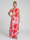 Rosalinde | Vestido midi plisado con hombros descubiertos