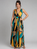 Sigrid | Vestido largo con estampado abstracto
