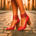 Theresa | Elegantes zapatos de tacón ancho con hebillas