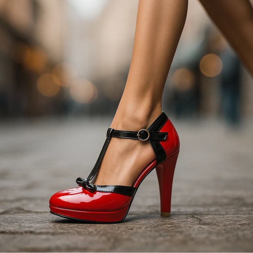 Valentina | Elegantes zapatos de pulsera con lazo