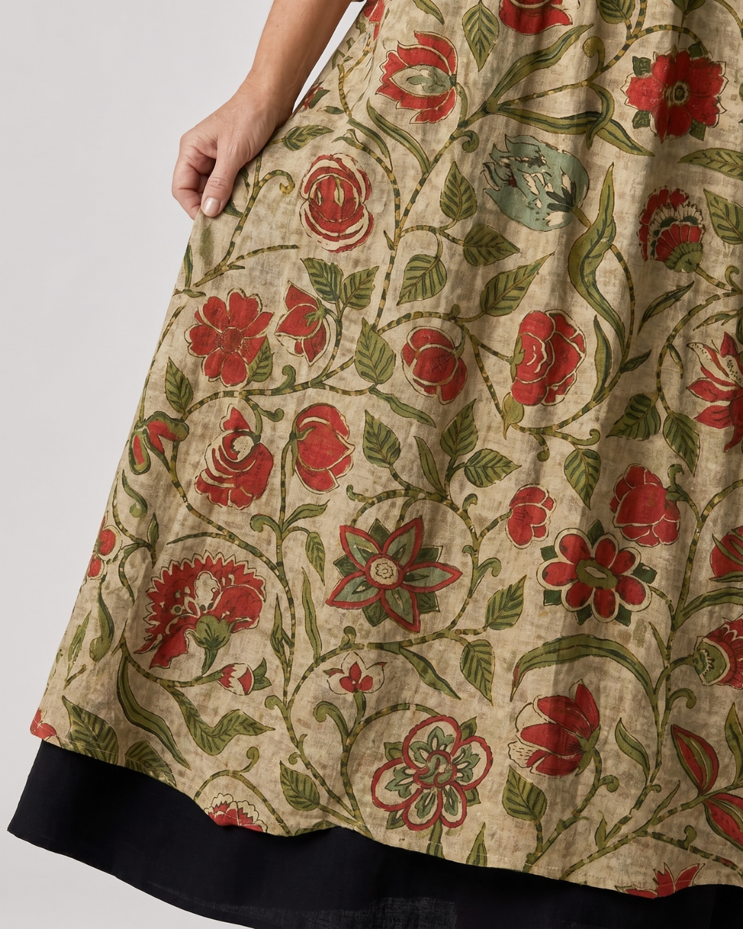 Wilhelmine | Vestido midi boho con estampado botánico